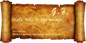 Gyökér Hermiusz névjegykártya